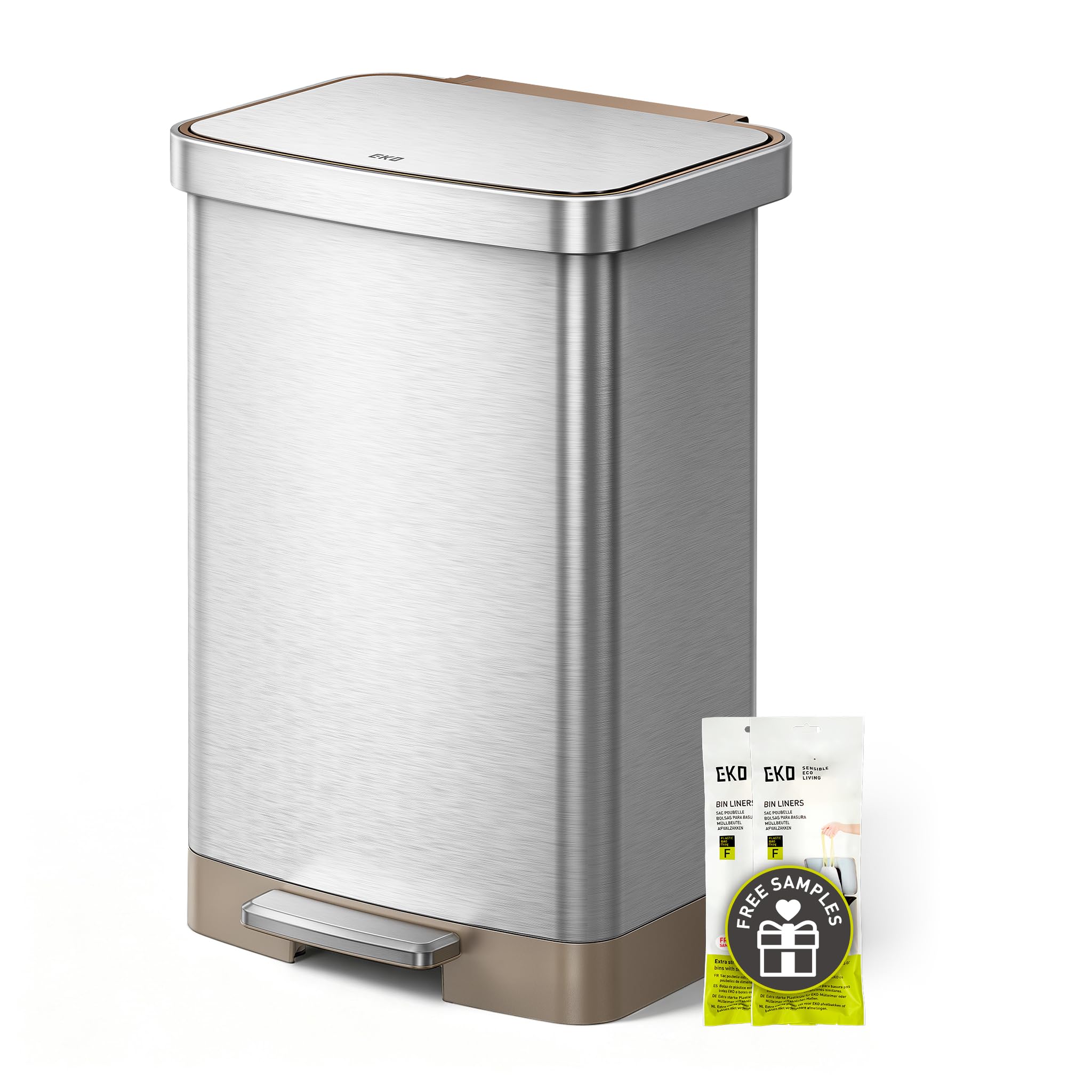 EKO Hudson vue avant en acier inoxydable mat, design propre et moderne