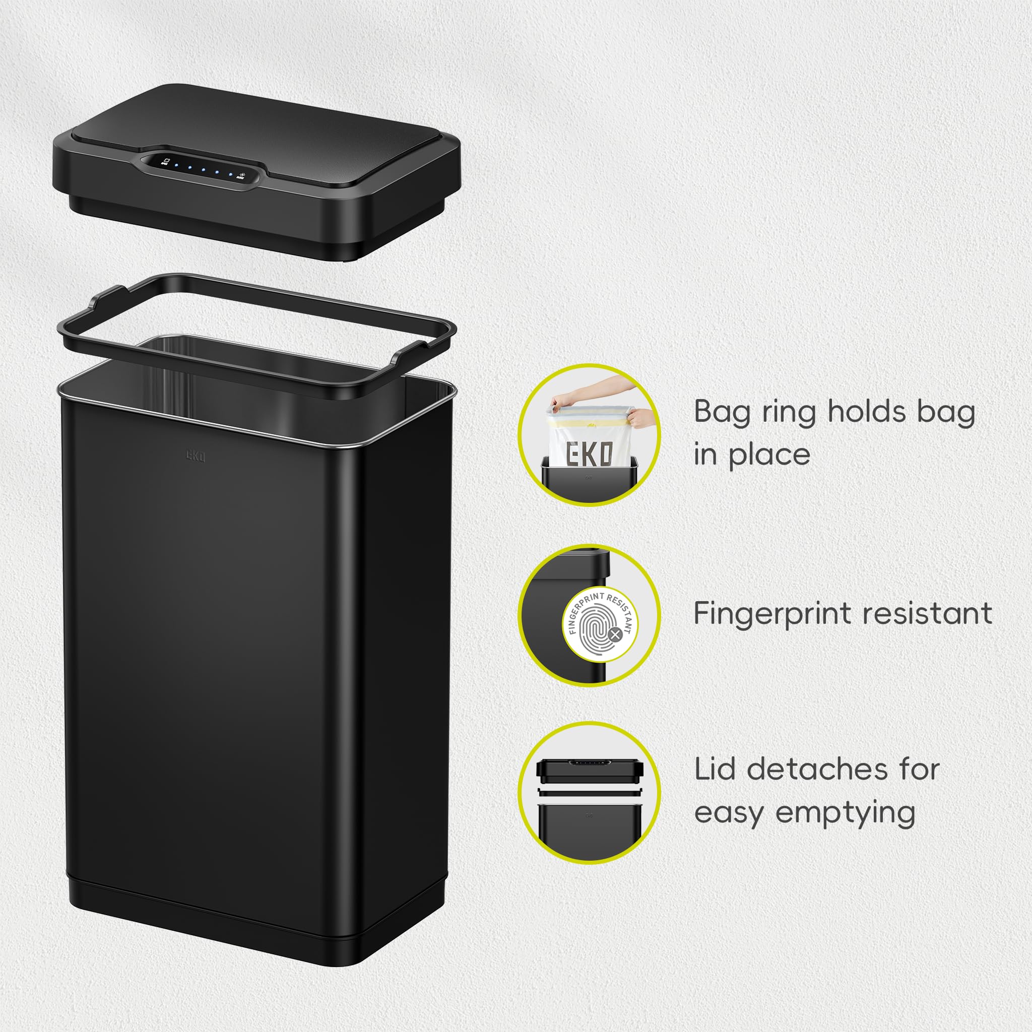 EKO Mirage-T illustré avec sacs recyclage pour tri pratique et ordonné
