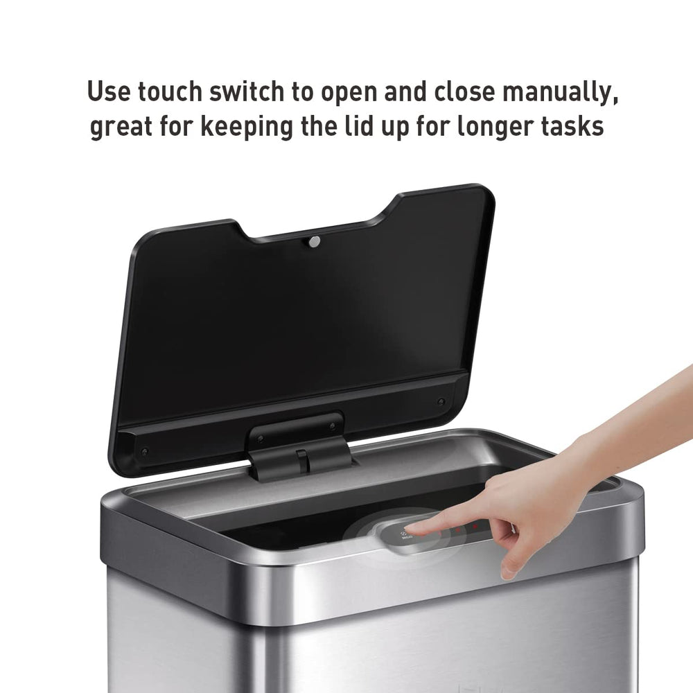 EKO Mirage-T couvercle ouvert grâce au capteur pour élimination sans contact