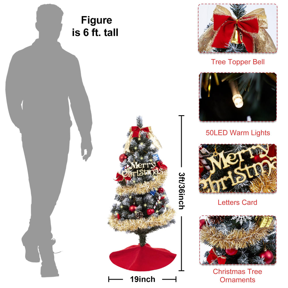 ELAMAS sapin décoré avec ornements, facile à personnaliser