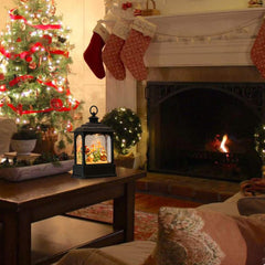 Eldnacele lanterne sur table de fêtes apporte décor Noël convivial