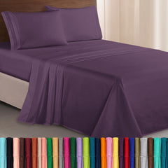 Elegant Comfort vue avant de la parure aubergine, luxe et élégance