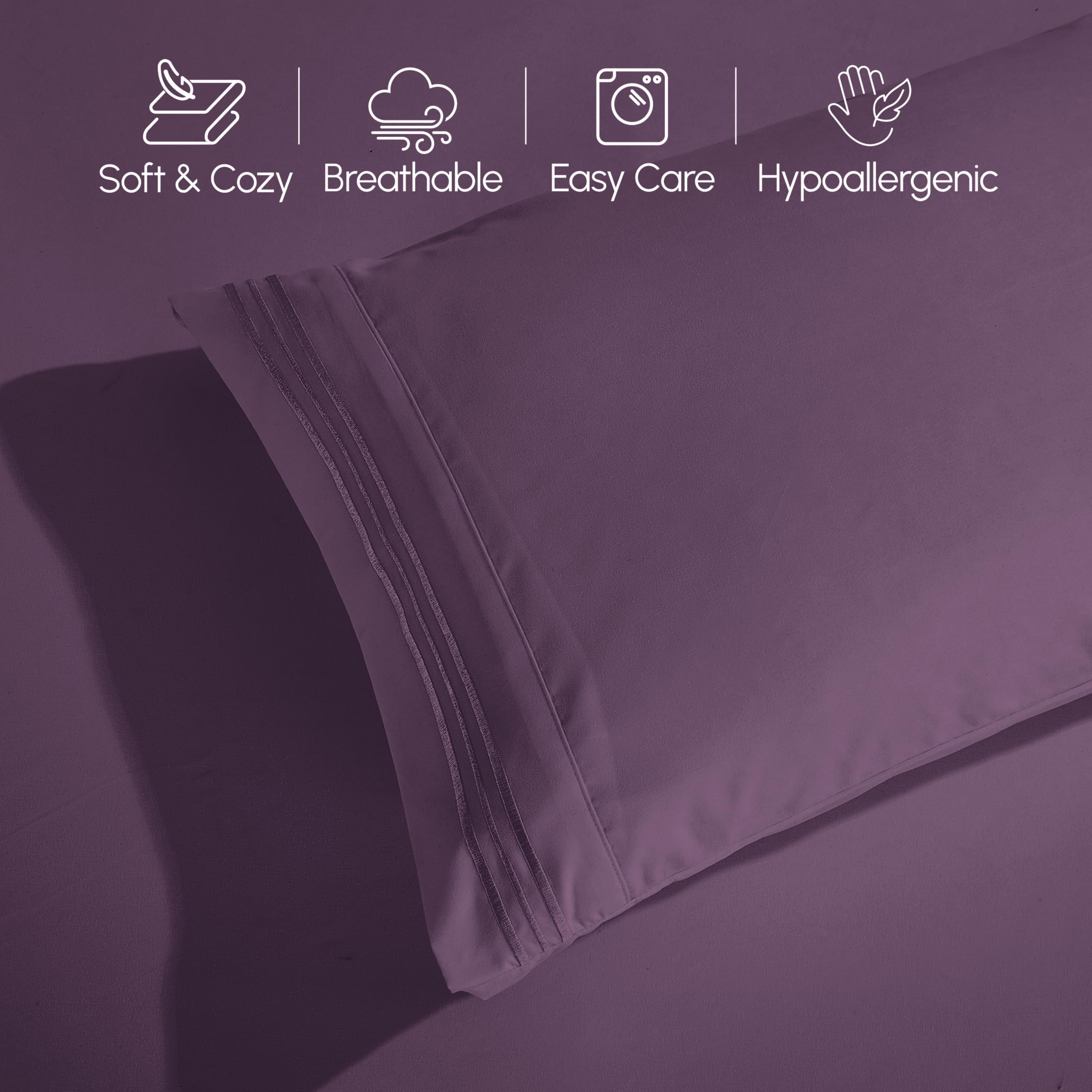 Elegant Comfort coin de drap-housse élastiqué, maintien sécurisé du matelas