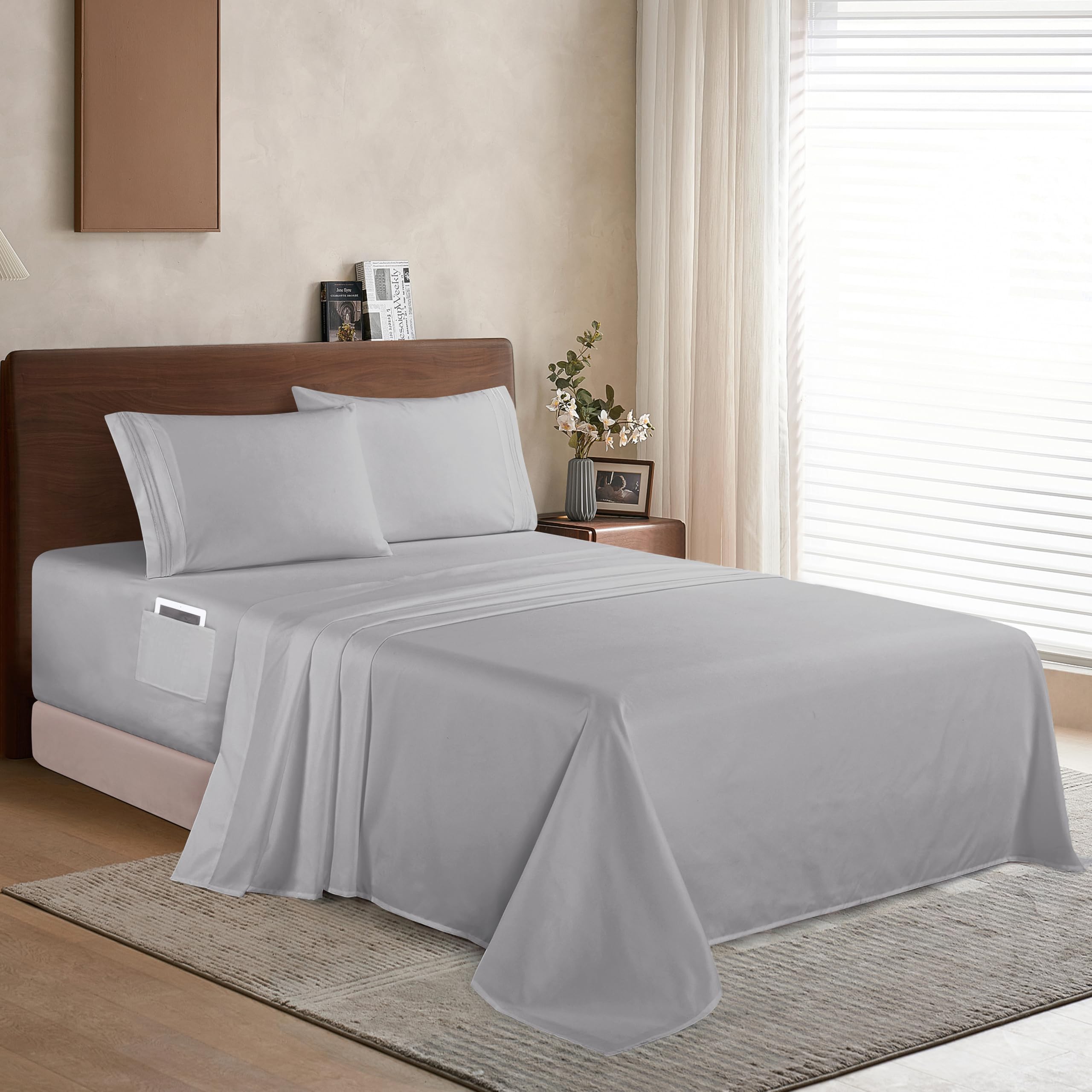 Elegant Comfort drap-housse montrant poche extra profonde et maintien sûr