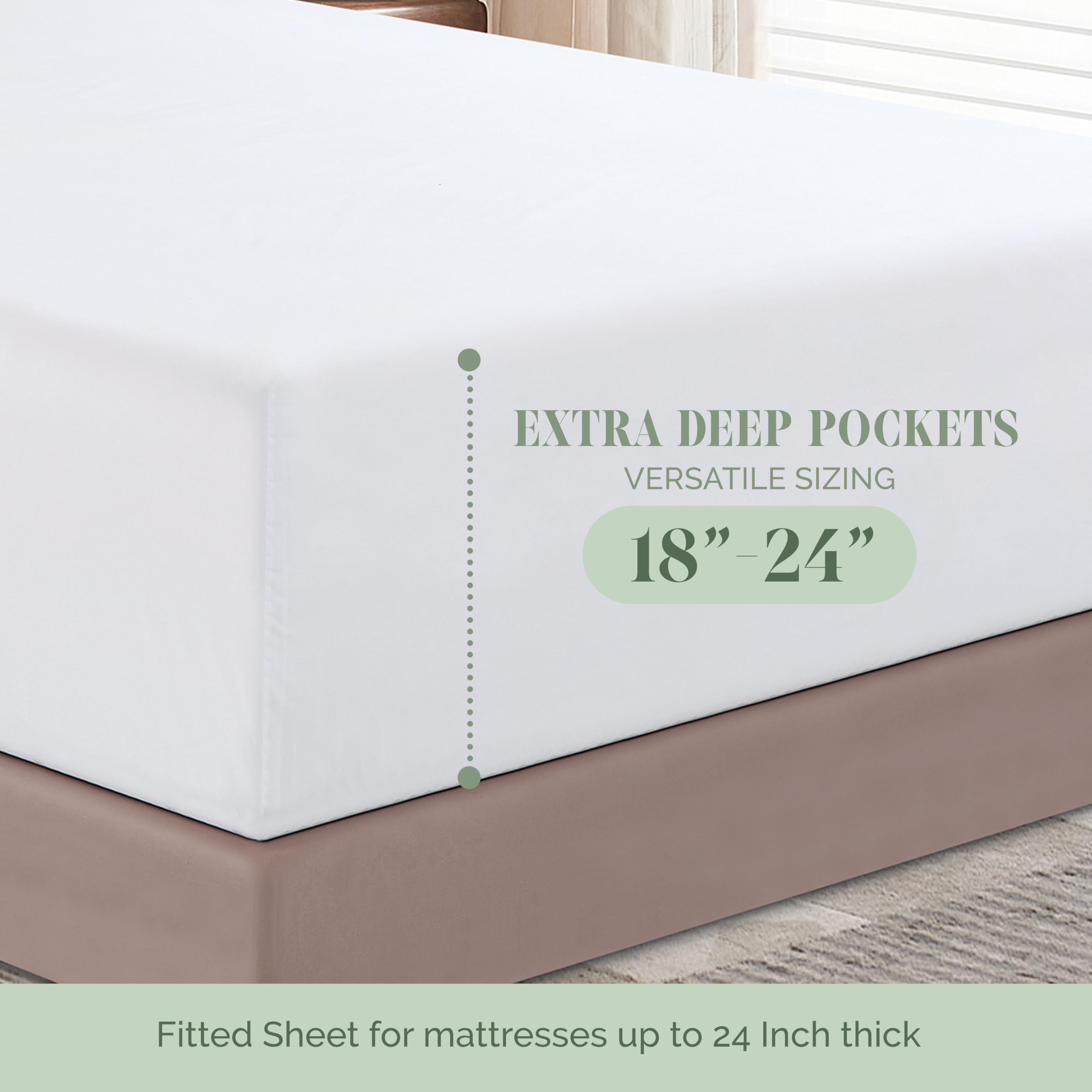 Elegant Comfort drap plat montrant tombé et absence de plis