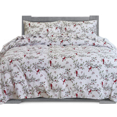 Elegant Comfort vue avant ensemble Queen montrant la coupe et le coloris cardinal