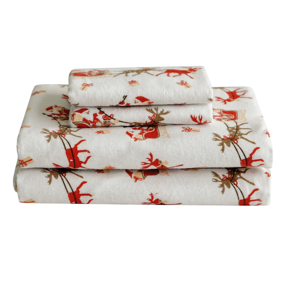 Elegant Comfort zoom motif Santa Sleigh montrant design festif et qualité d'impression