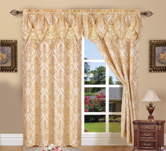 Elegant Comfort Penelopie panneau avant beige montrant drapé élégant et ambiance chaleureuse