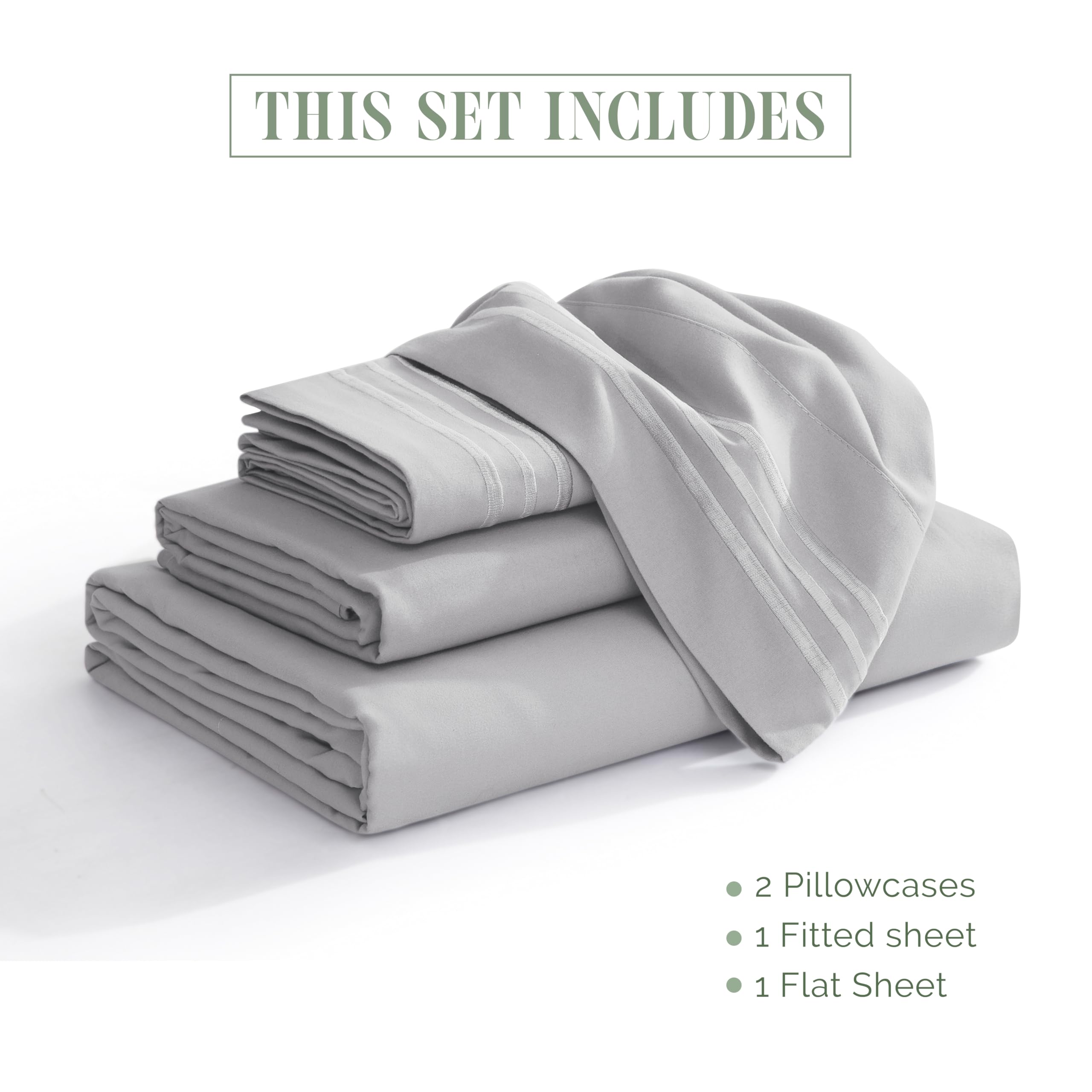 Elegant Comfort détail de la broderie trois lignes offrant finition élégante