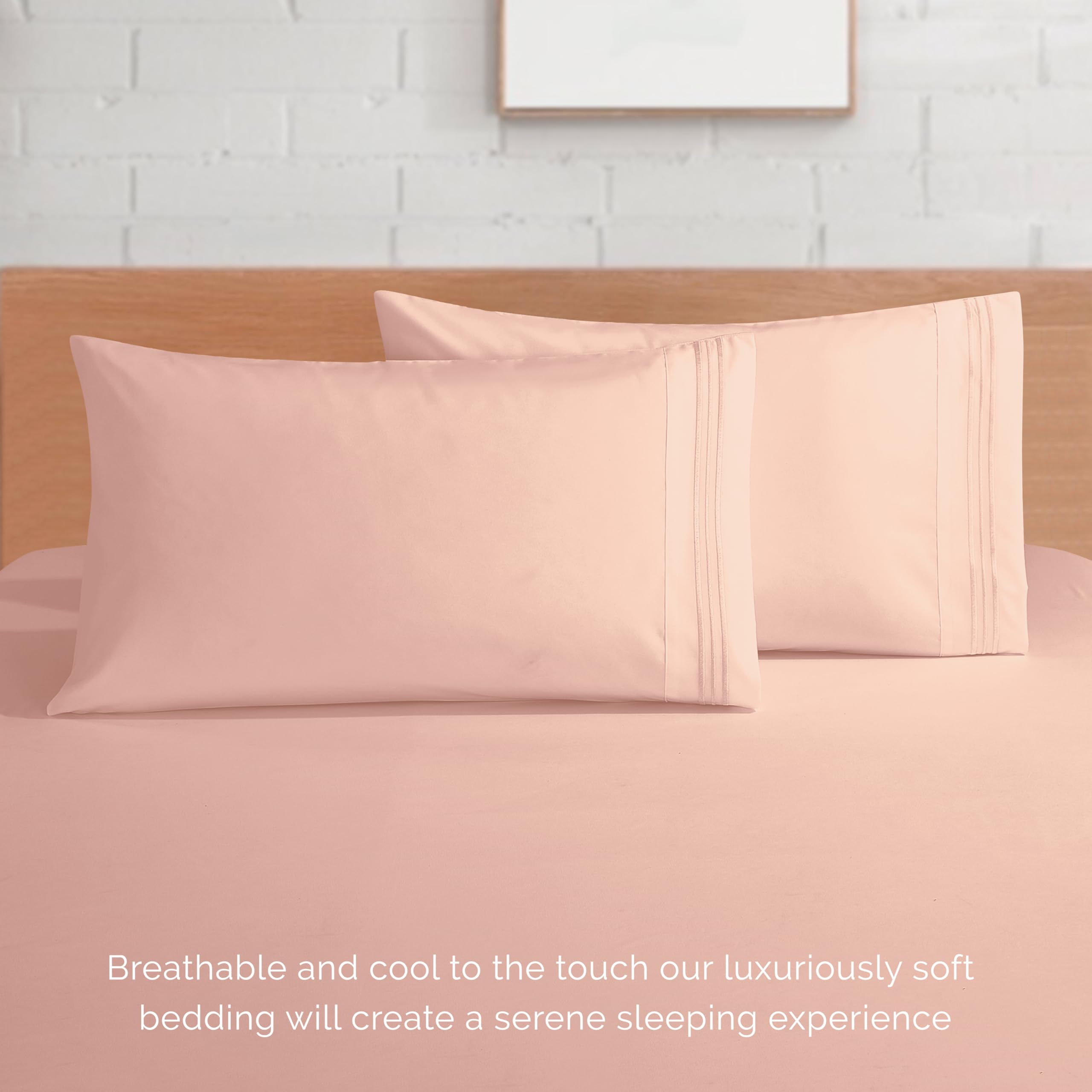 Elegant Comfort taie d'oreiller ultra-douce, illustrant confort et finition brossée