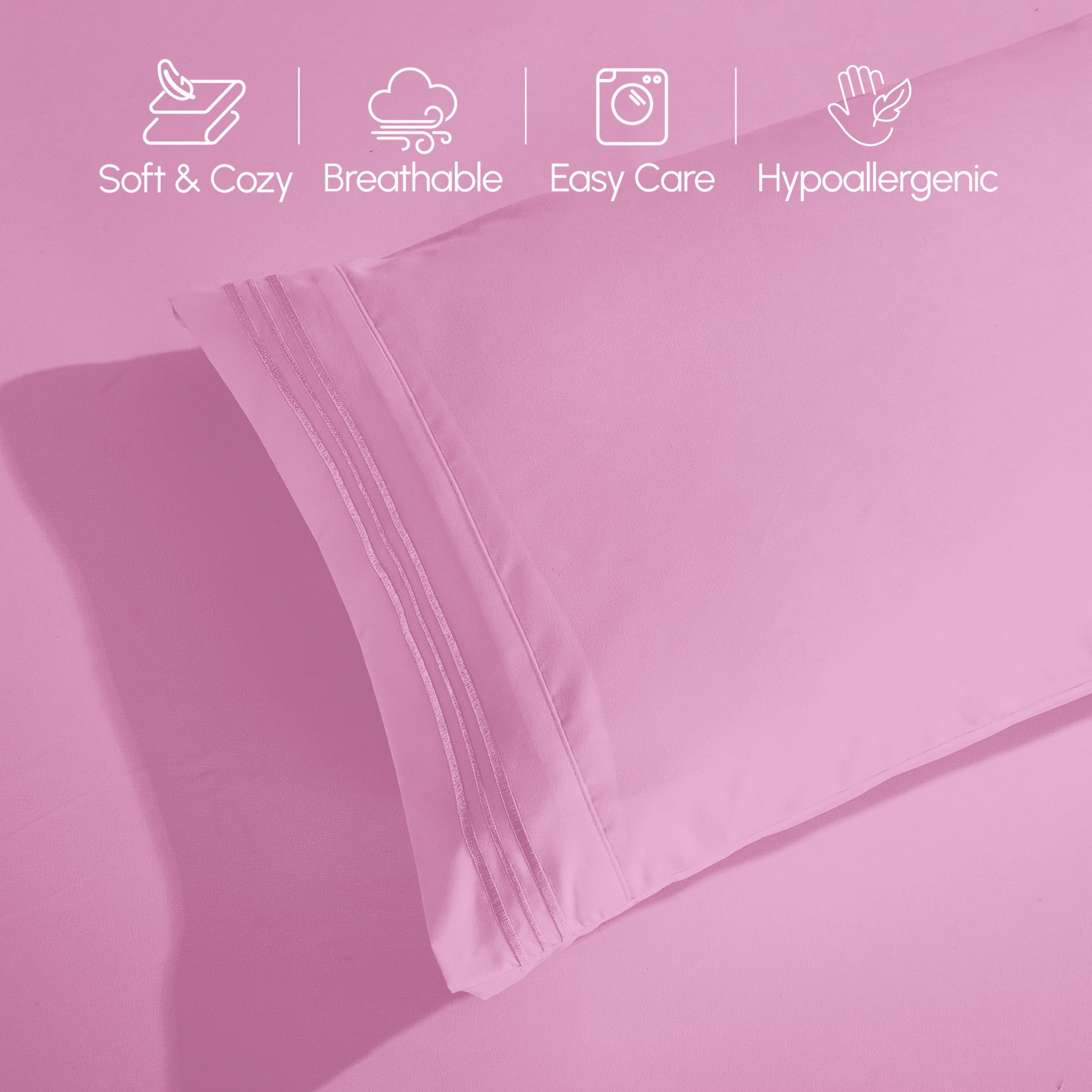 Elegant Comfort taie d'oreiller ultra-douce, confort enveloppant pour la nuit