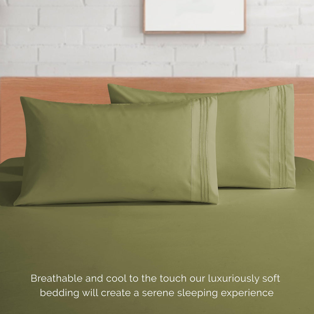 Elegant Comfort taies d'oreiller en gros plan pour confort enveloppant