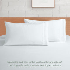 Elegant Comfort taies d'oreiller ultra-douces offrant soutien moelleux