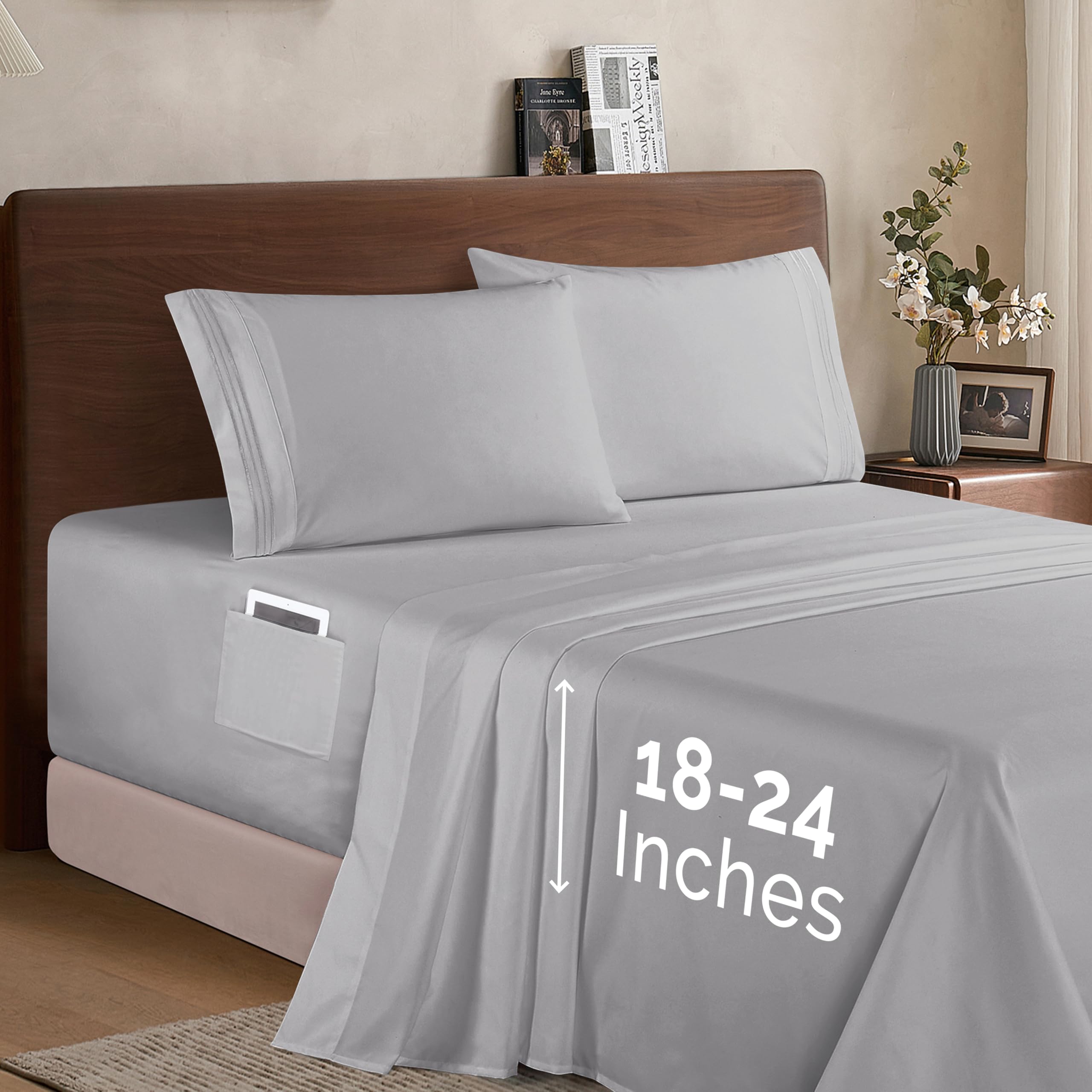 Elegant Comfort gros plan sur la microfibre montrant douceur et densité