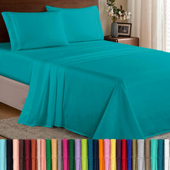 Elegant Comfort vue avant ensemble turquoise montrant finition élégante