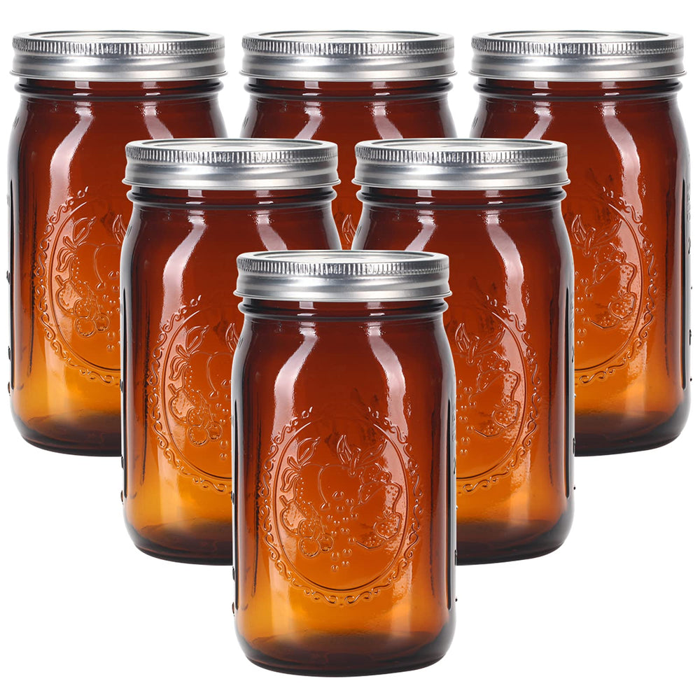eleganttime bocal en verre ambré avant packaging montrant protection UV