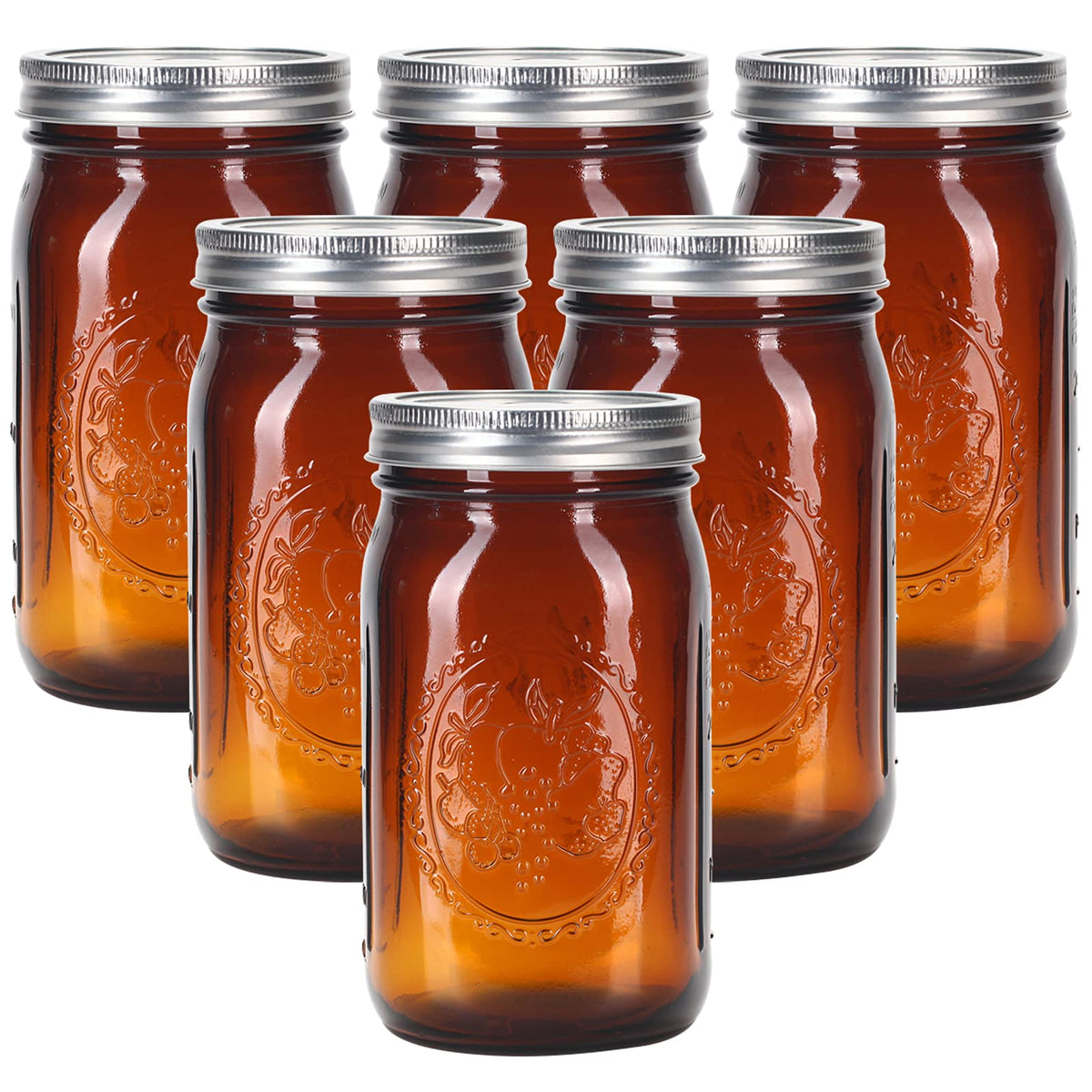 eleganttime bocal en verre ambré avant packaging montrant protection UV