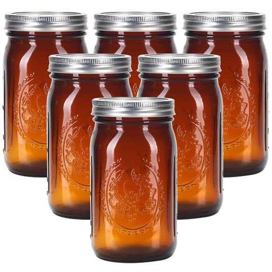 eleganttime bocal en verre ambré avant packaging montrant protection UV