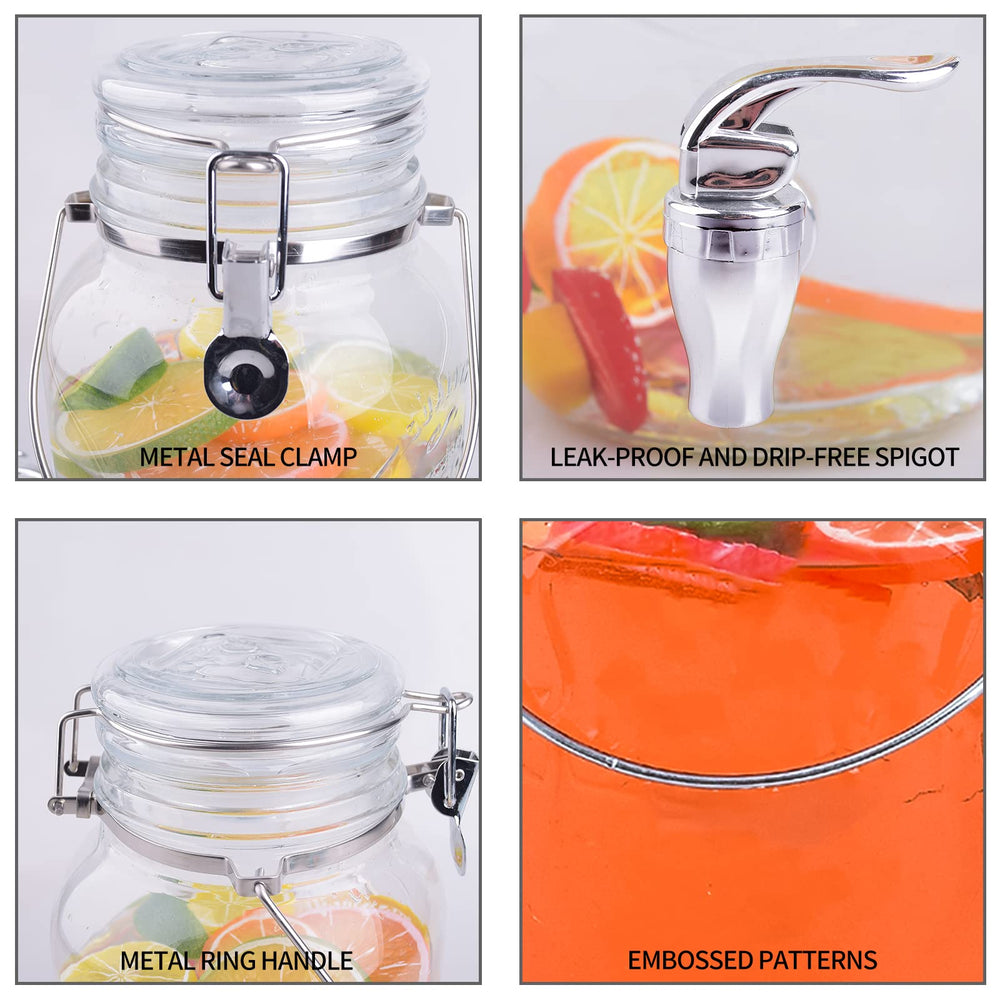 Eleganttime goulot large rempli de glaçons et fruits, facilité de remplissage