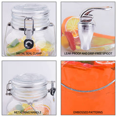 Eleganttime goulot large rempli de glaçons et fruits, facilité de remplissage
