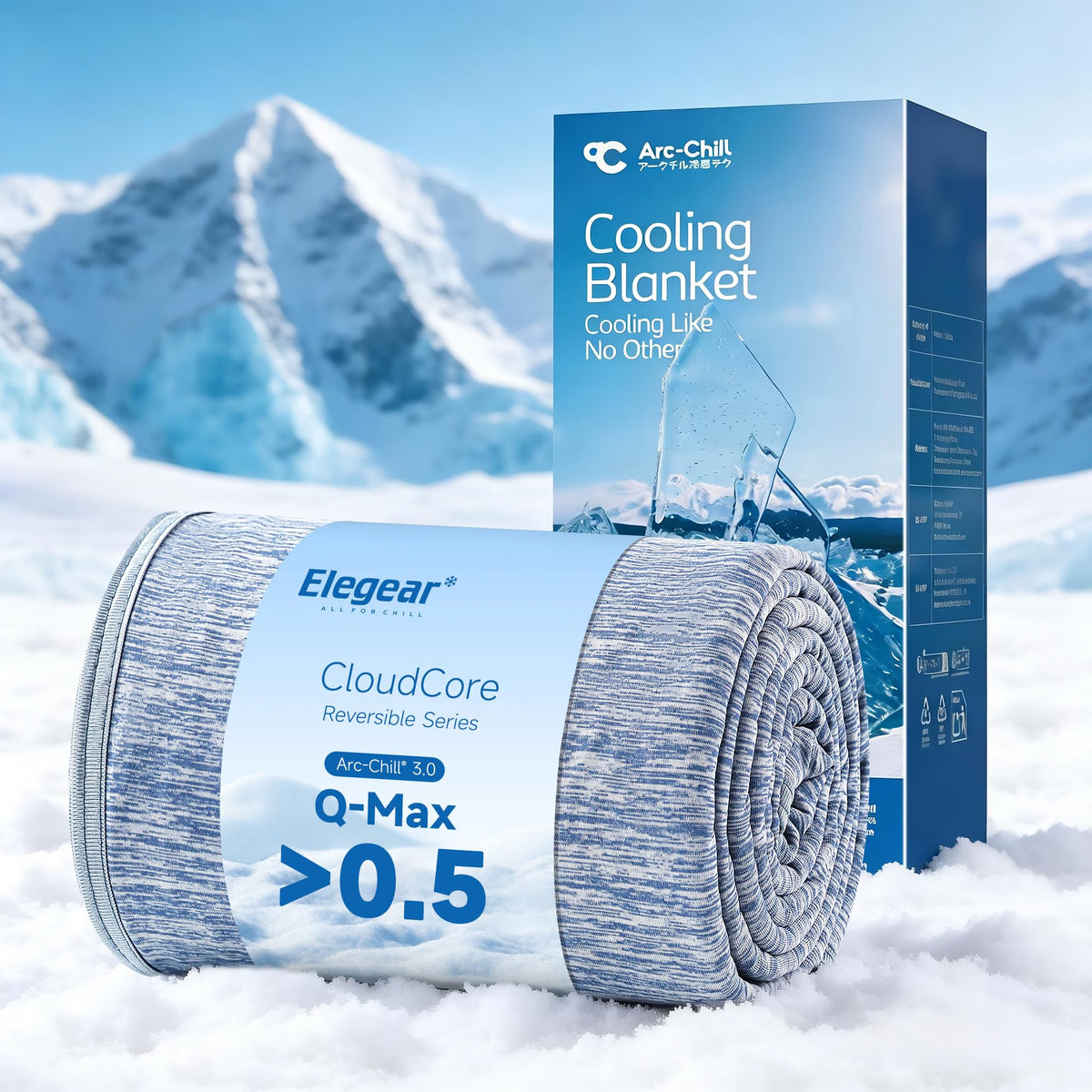 Elegear face Arc-Chill montrant effet frais immédiat et confort