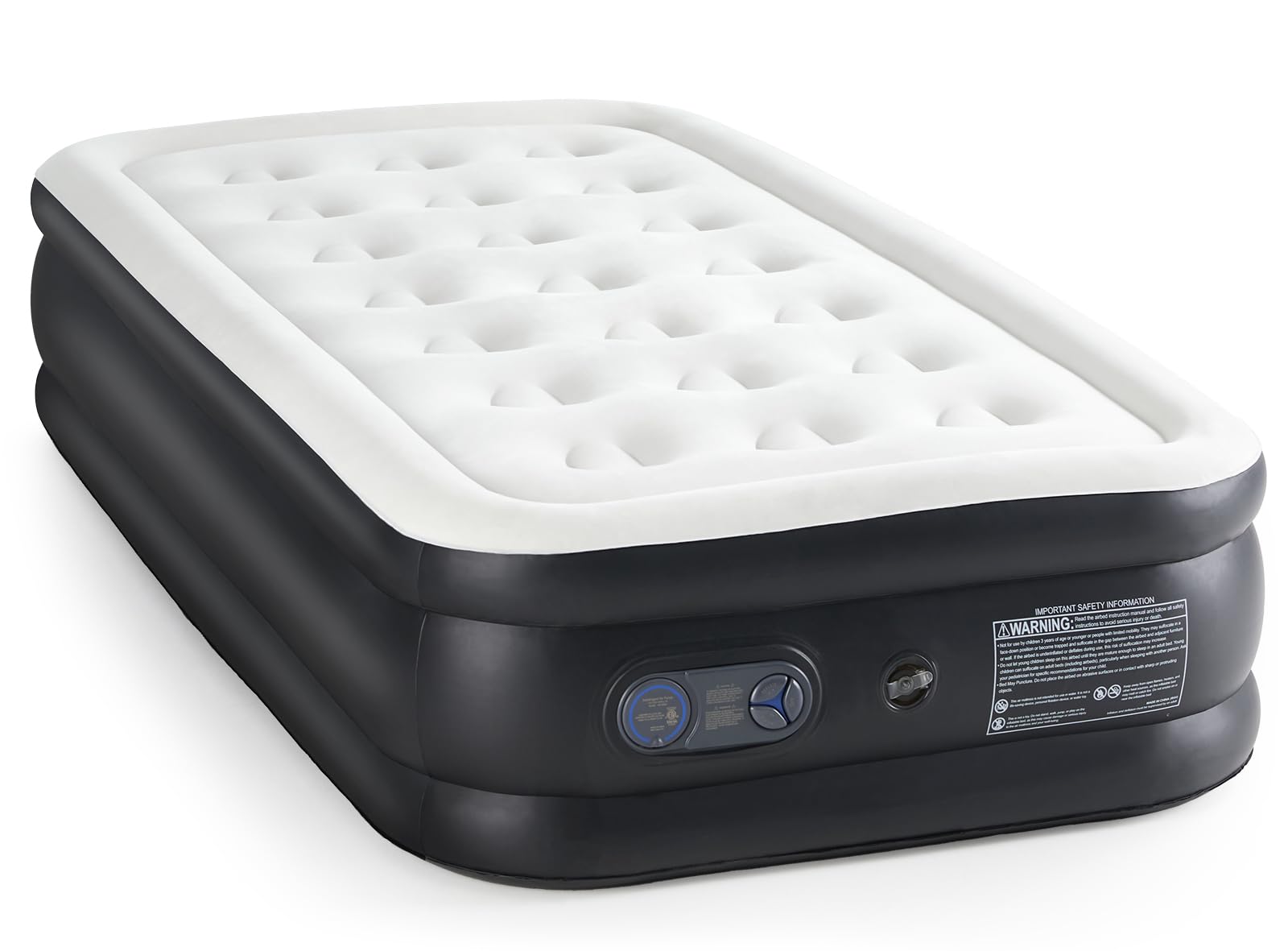 Elevon matelas face avant navy/white montrant confort et esthétique