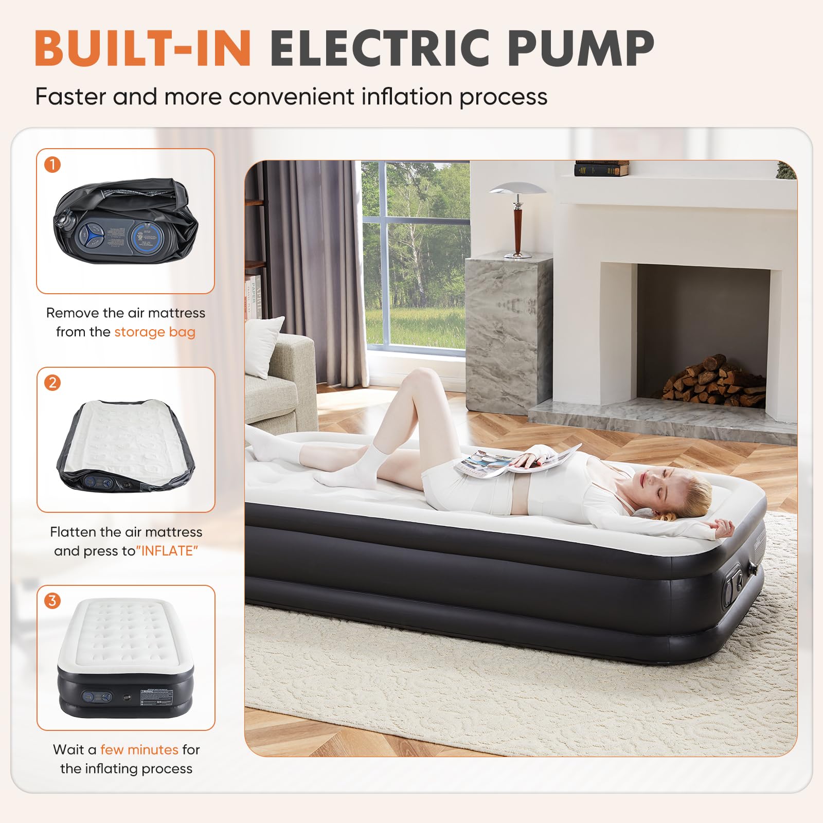 Elevon matelas en chambre présenté pour invités et confort élevé
