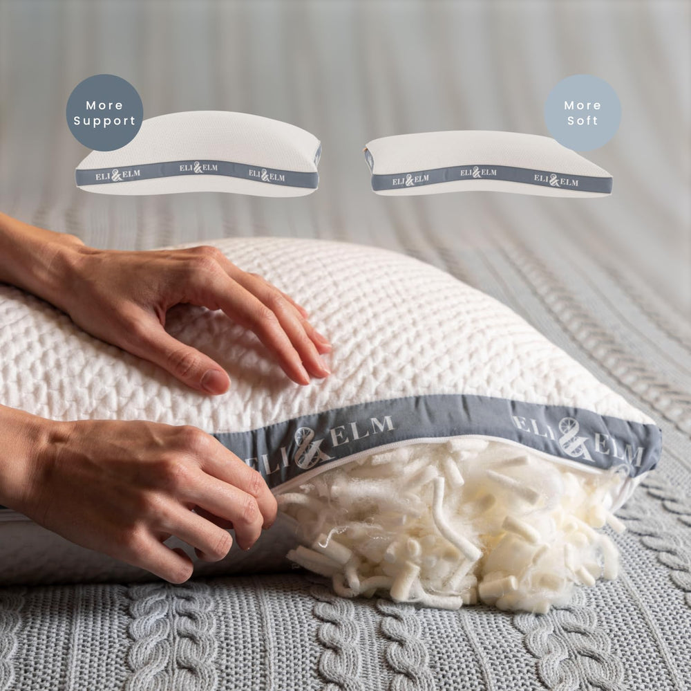 Eli & Elm gros plan sur le latex ventilé montrant la texture aérée pour une meilleure régulation thermique