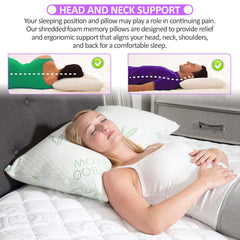 Elif Home Goods oreiller sur lit en situation, maintien ergonomique