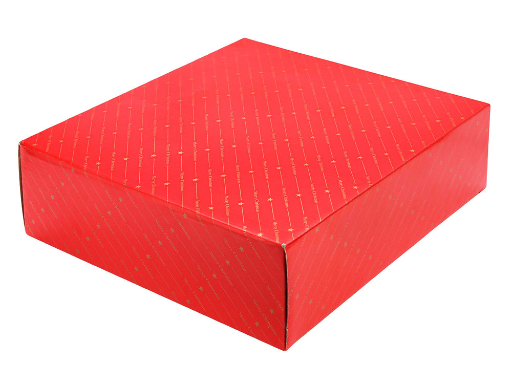 Elite Holiday Products boîte cadeau rouge contenant la couronne pour offrir facilement