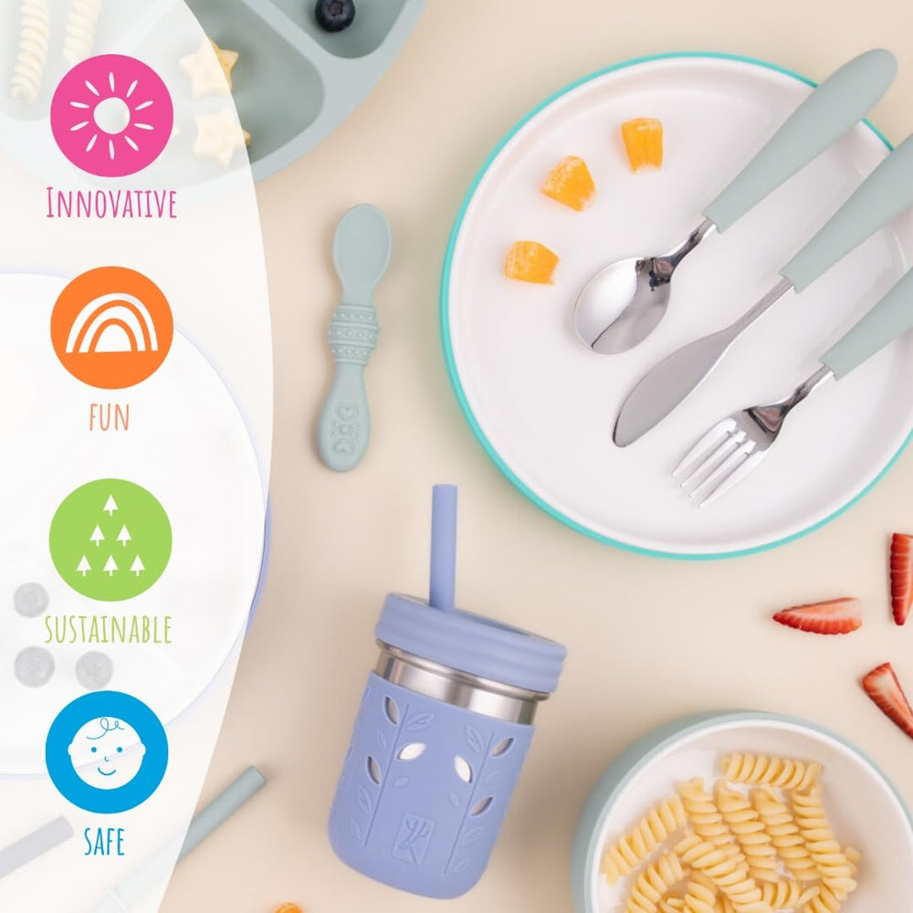 Elk and Friends étiquette produit détaillant matériaux sûrs et durables