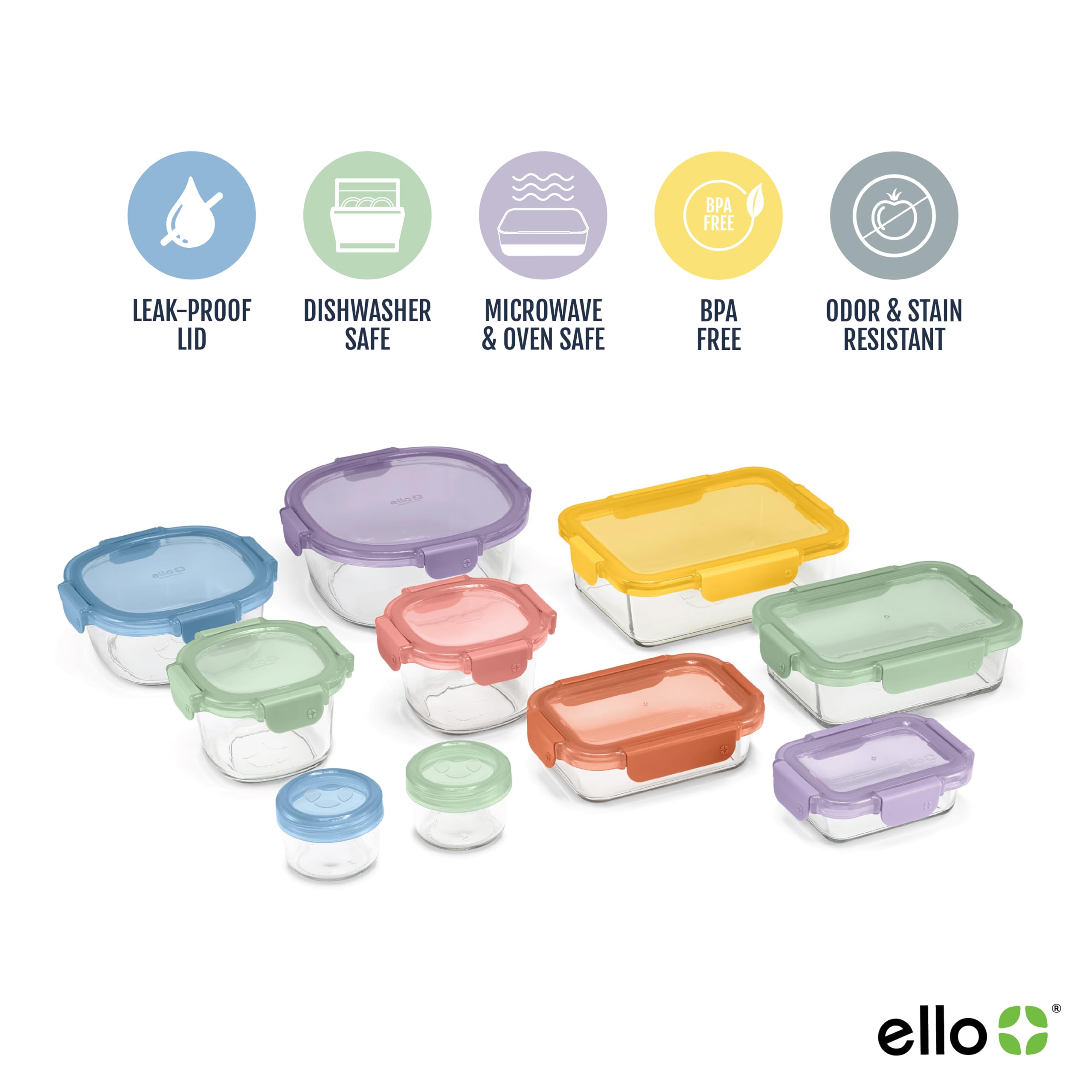 Ello verre non poreux gros plan évite taches et odeurs