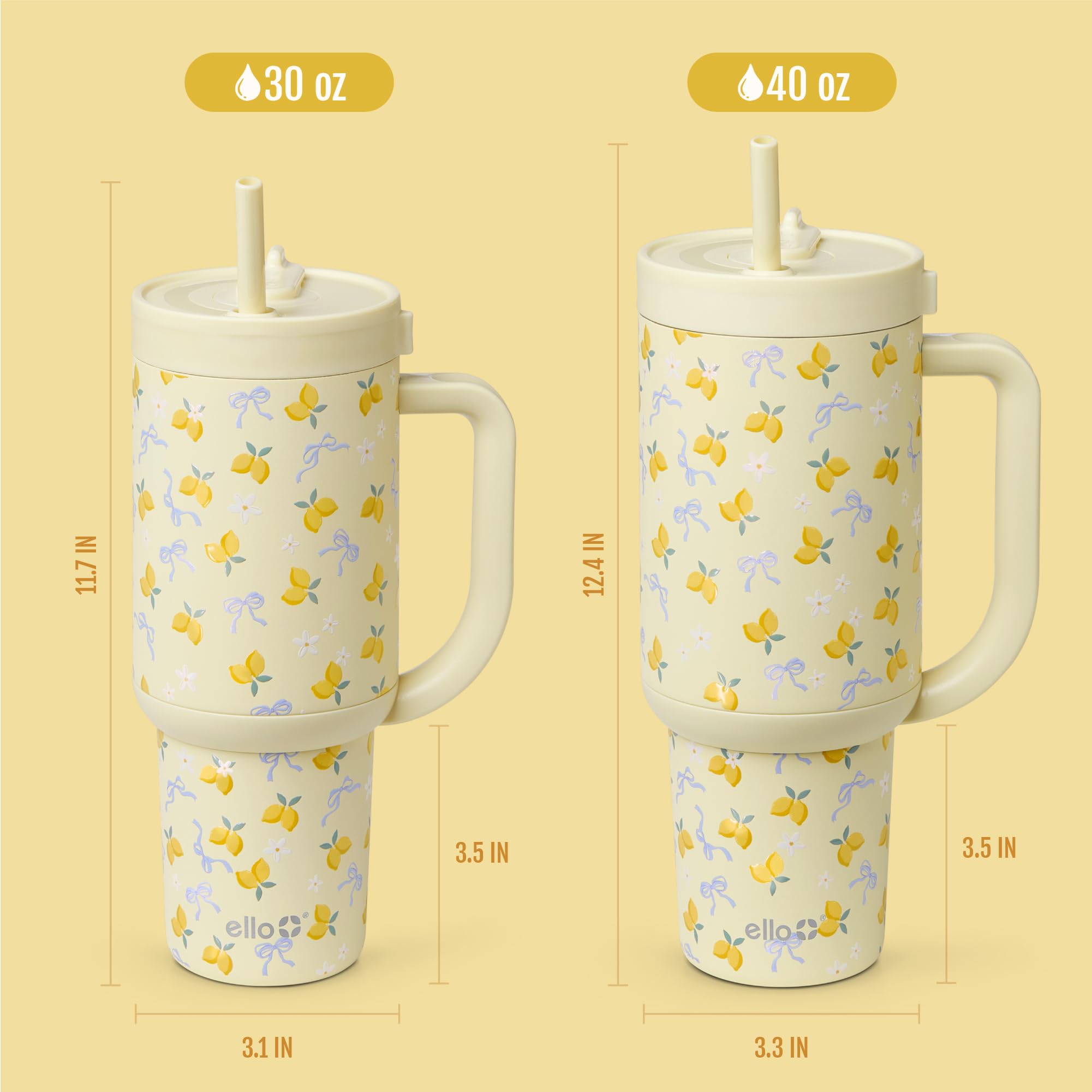 Ello comparaison de taille pour visualiser capacité 40oz pratique