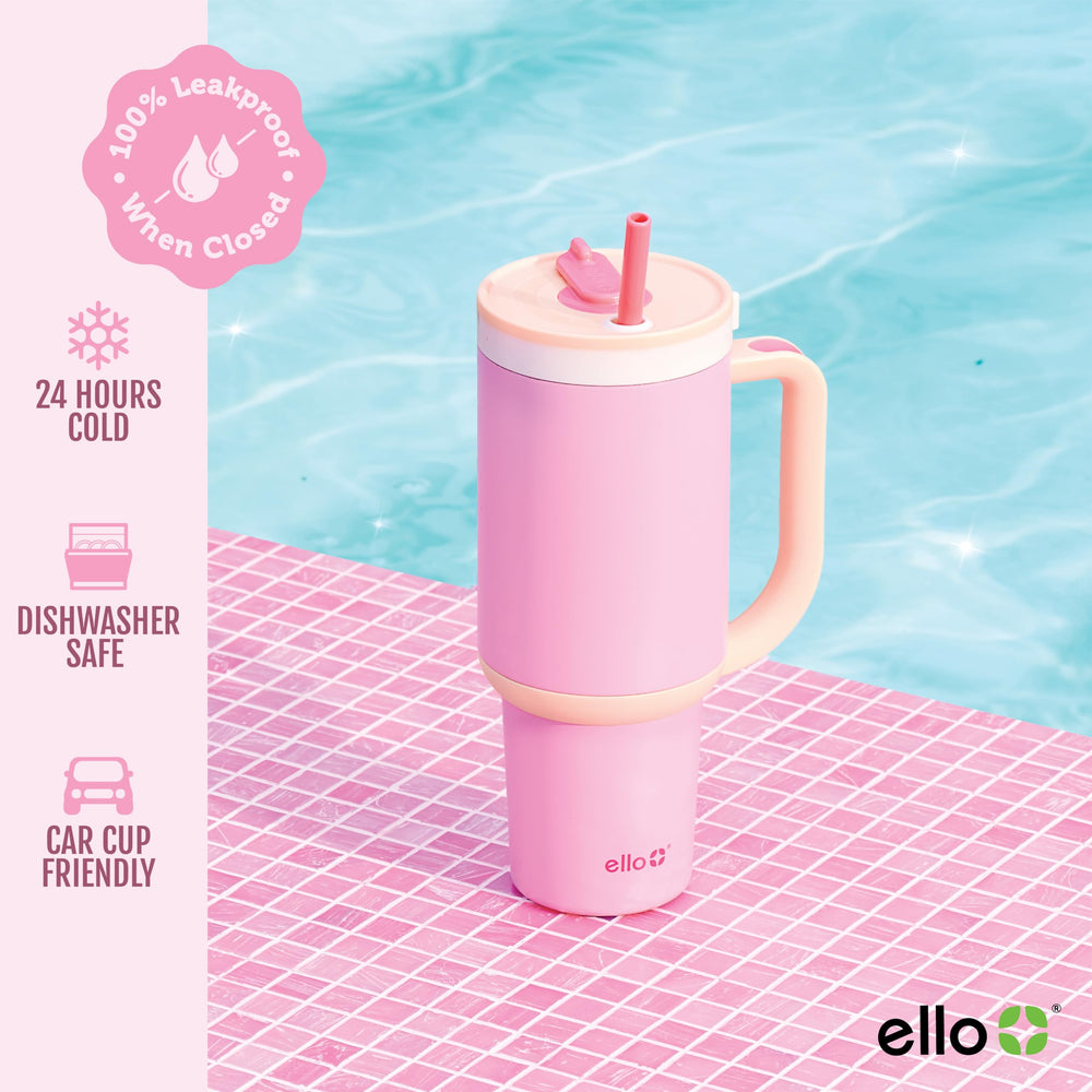 Ello Oasis comparaison d'échelle montrant la capacité 40oz pratique