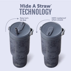 Ello Oasis Go+ gros plan paille rétractable montrant fermeture étanche pratique