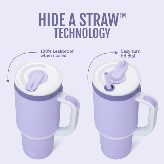 Ello Oasis gros plan sur la paille rétractable montrant l'étanchéité et l'hygiène