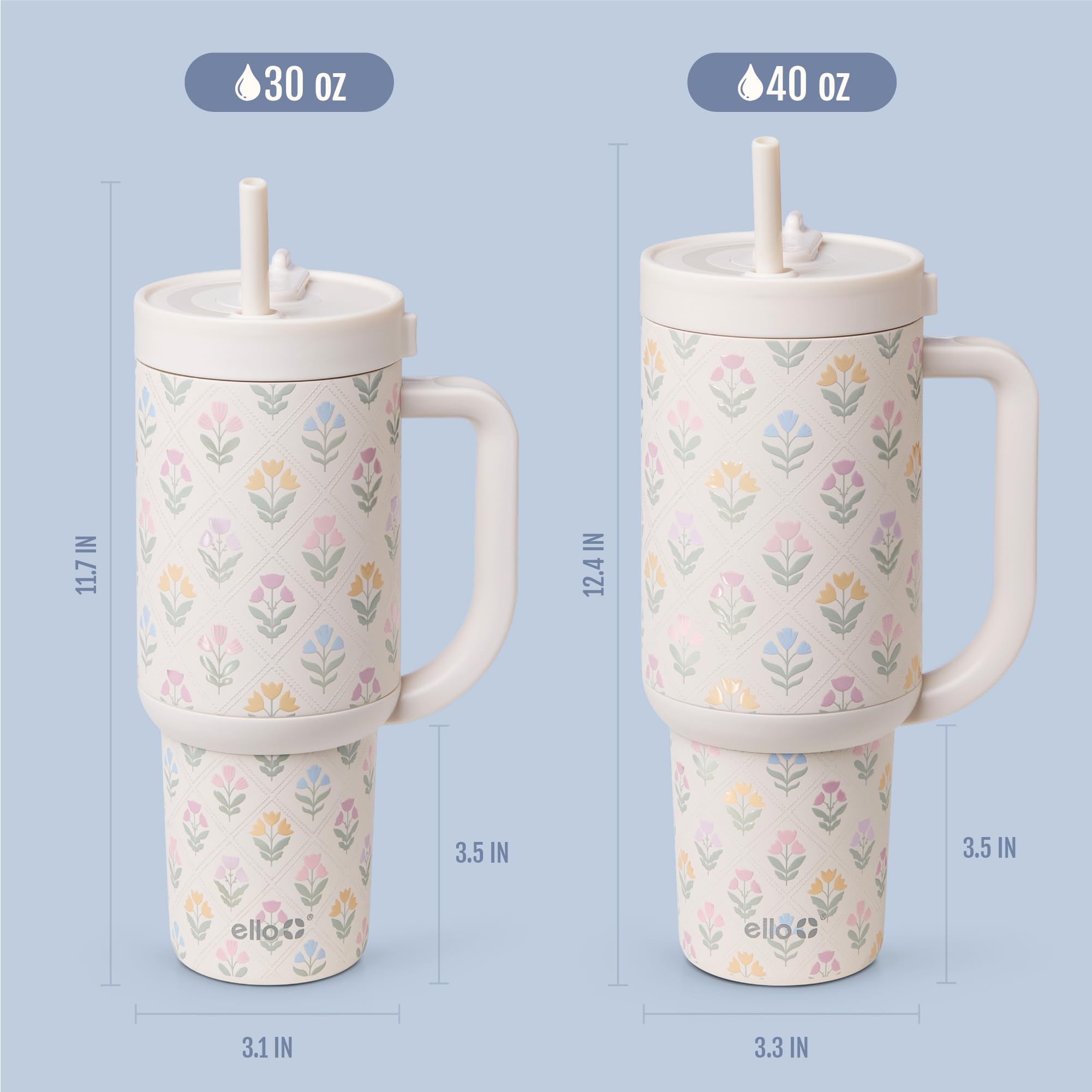 Ello Oasis coupe montrant double paroi isolante, garde boissons froides