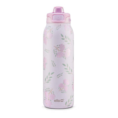 Ello montre la face avant de la bouteille Pop & Fill, design Blossom Bliss pratique