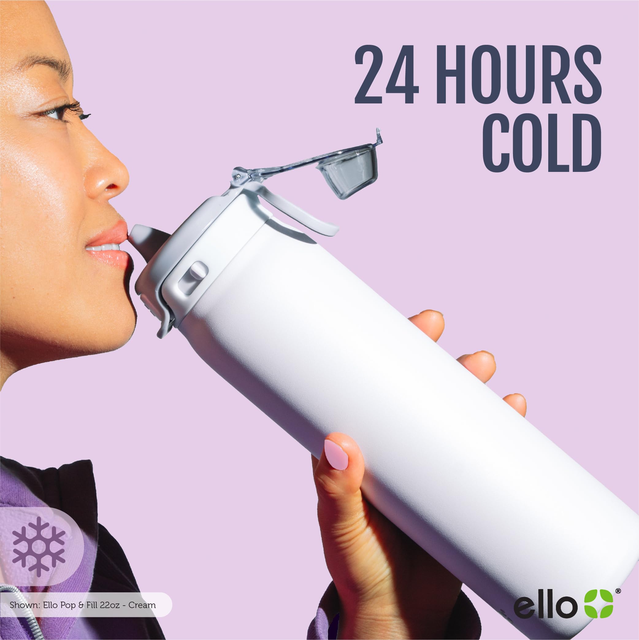 Ello Pop & Fill ouverture large en mode chug pour remplissage rapide