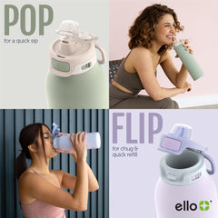 Ello paille interne visible pour siroter sans incliner bouteille