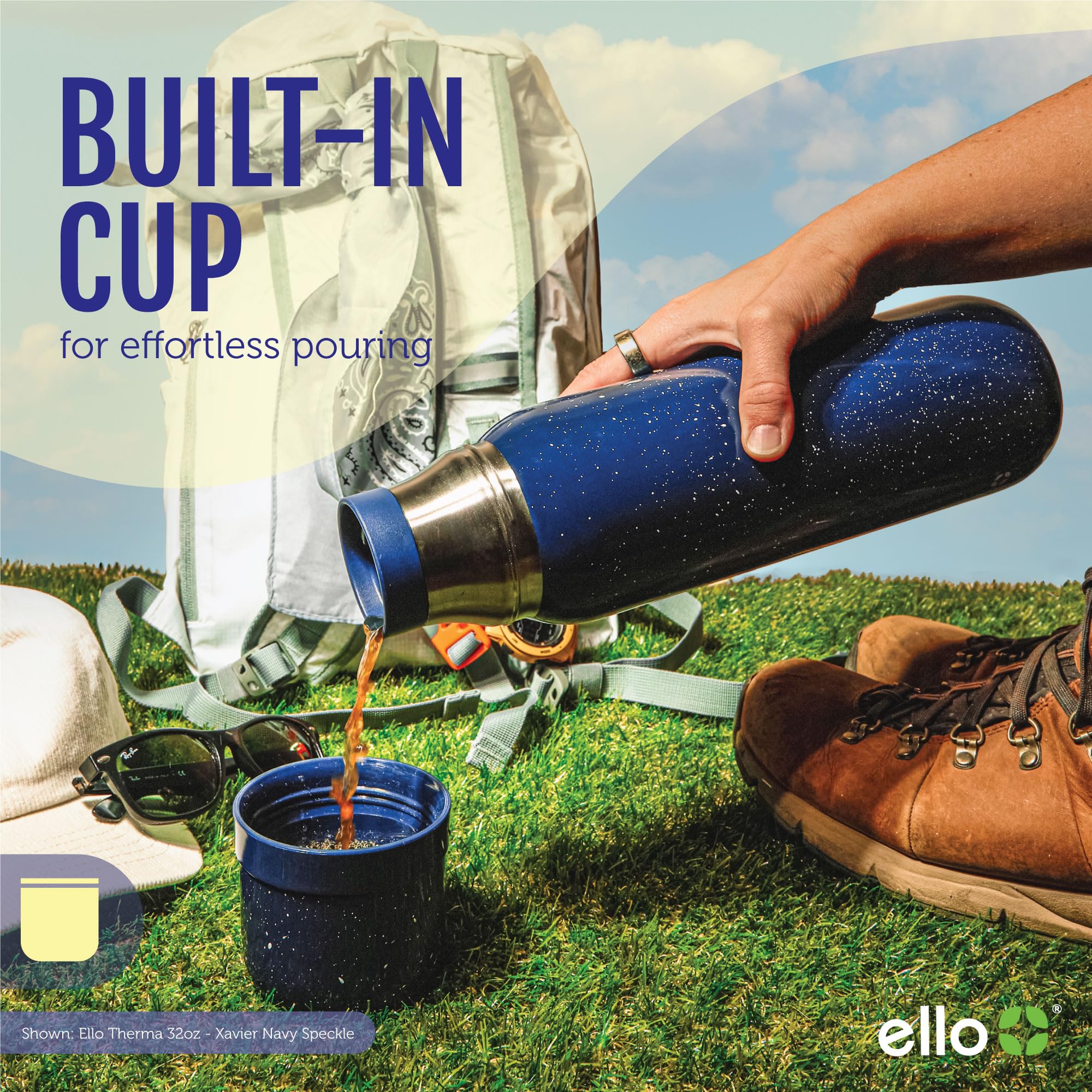 Ello Therma gros plan acier inox et doublure cuivre, meilleure conservation thermique