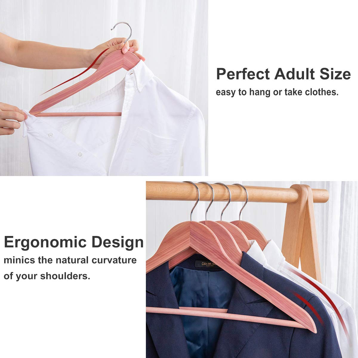 ELONG HOME barre porte-pantalon robuste, supporte pantalons lourds sans plis