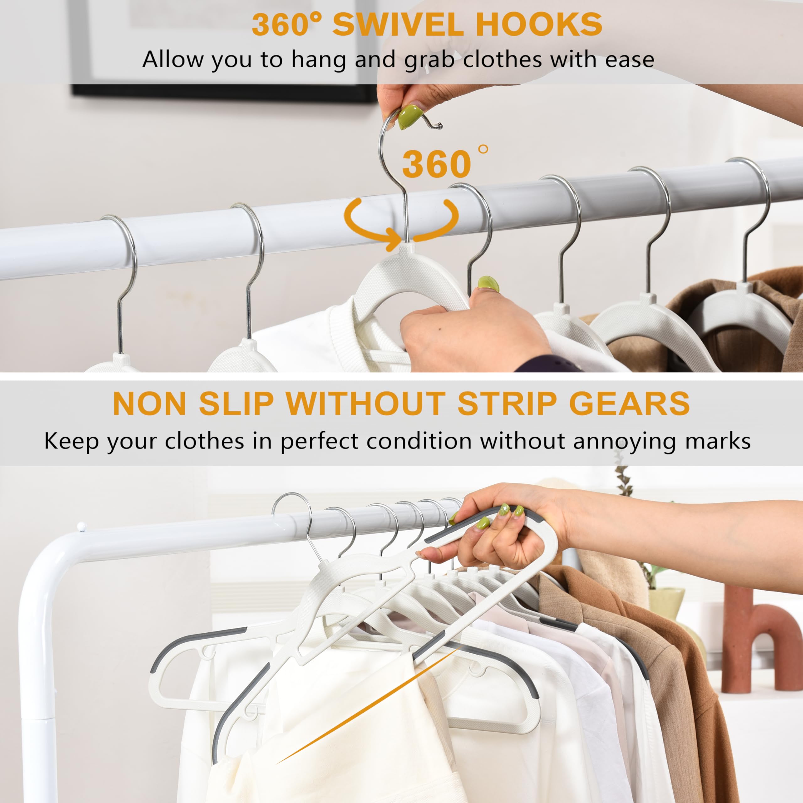 ELONG HOME cintre portant une robe, maintien stable sans glissement