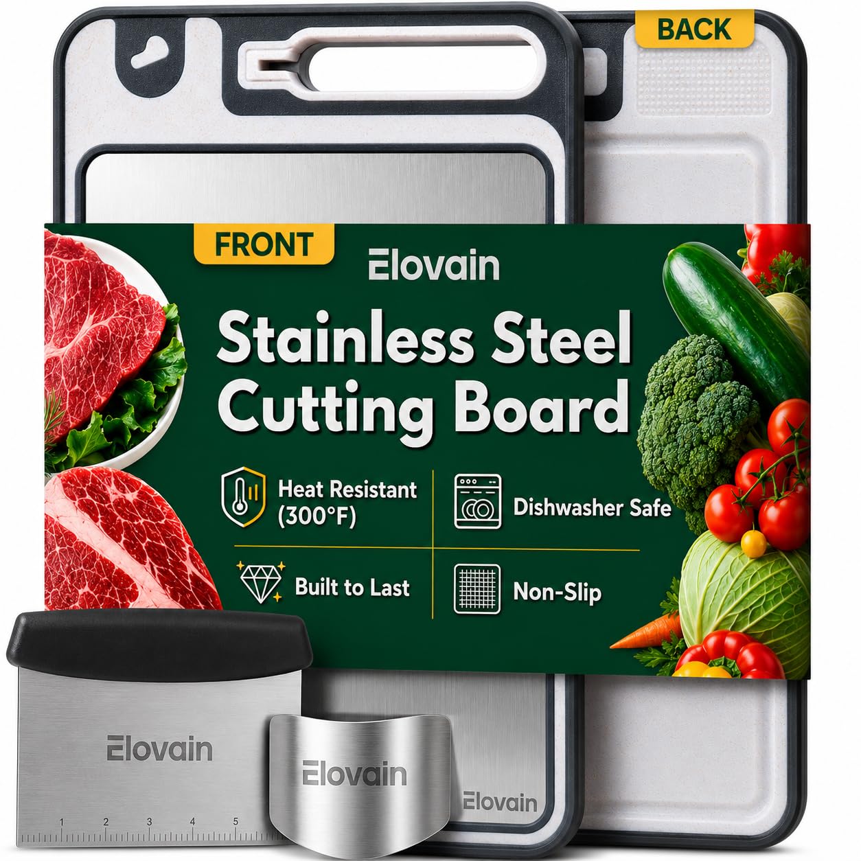 Elovain face inox lisse pour nettoyage facile et hygiène
