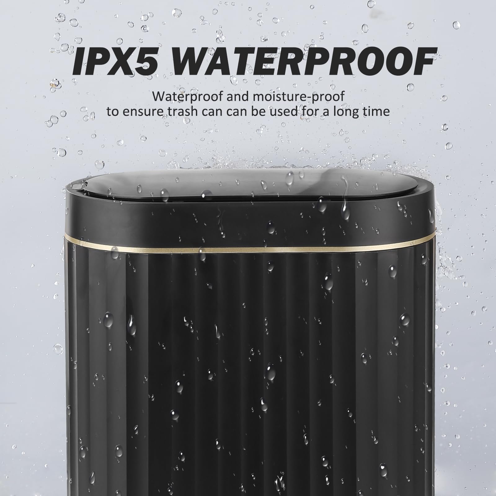 ELPHECO détail étiquette IPX5, protection contre l'humidité assurée