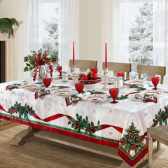 Elrene Villeroy & Boch gros plan bordure montrant motif holly et finition résistante