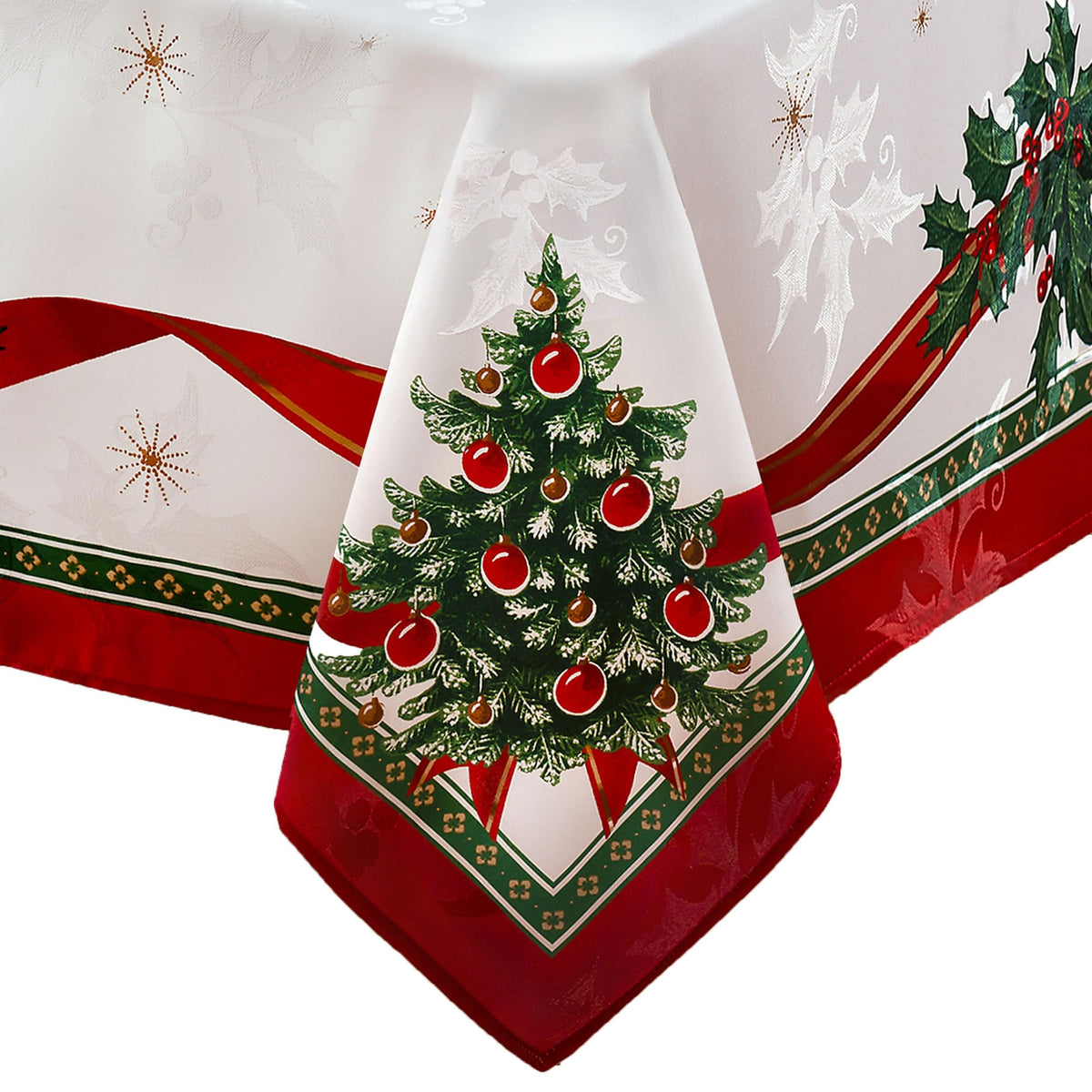 Elrene Villeroy & Boch nappe face recto montrant le motif festif et élégance