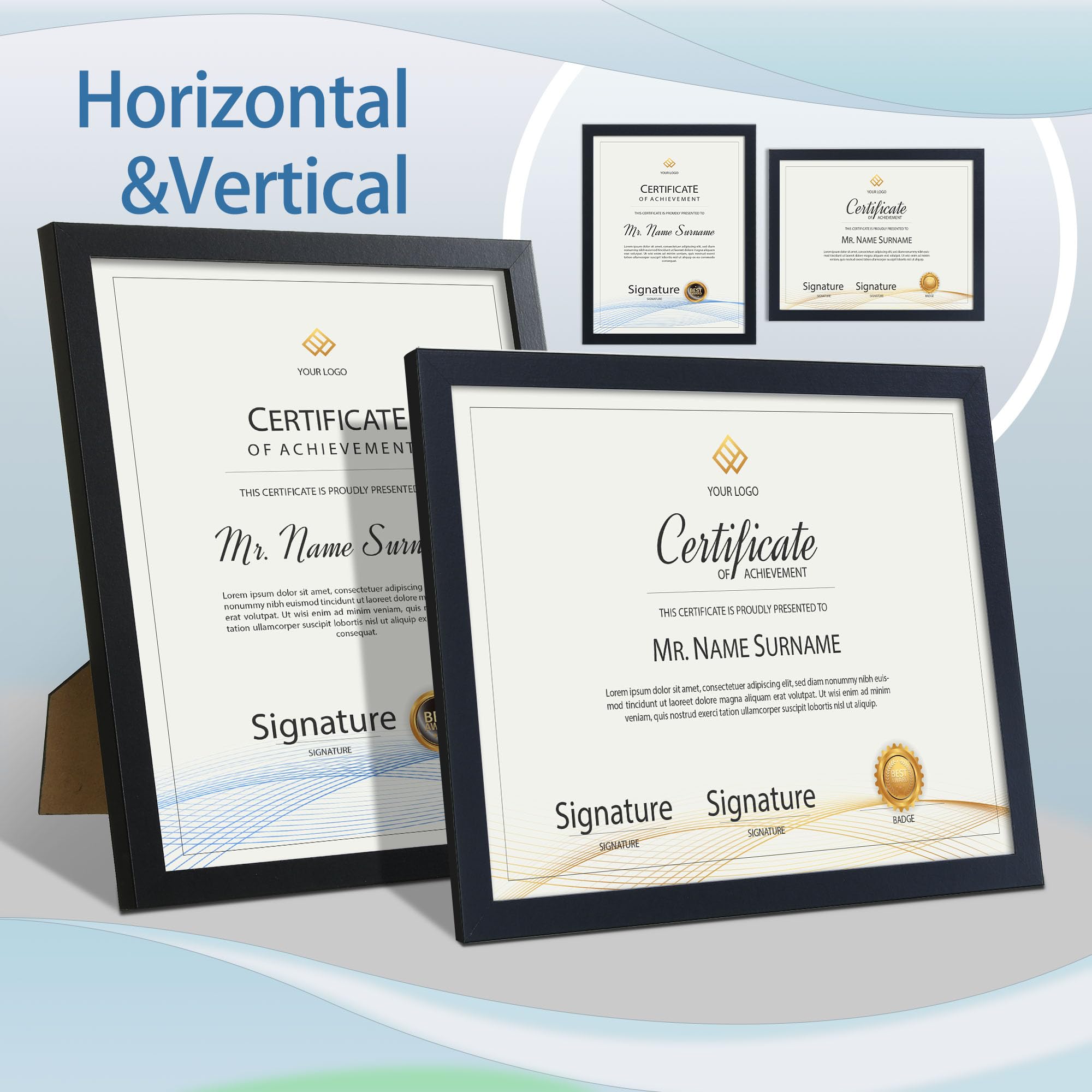 ELSKER&HOME cadre posé sur bureau affiche certificat de façon professionnelle