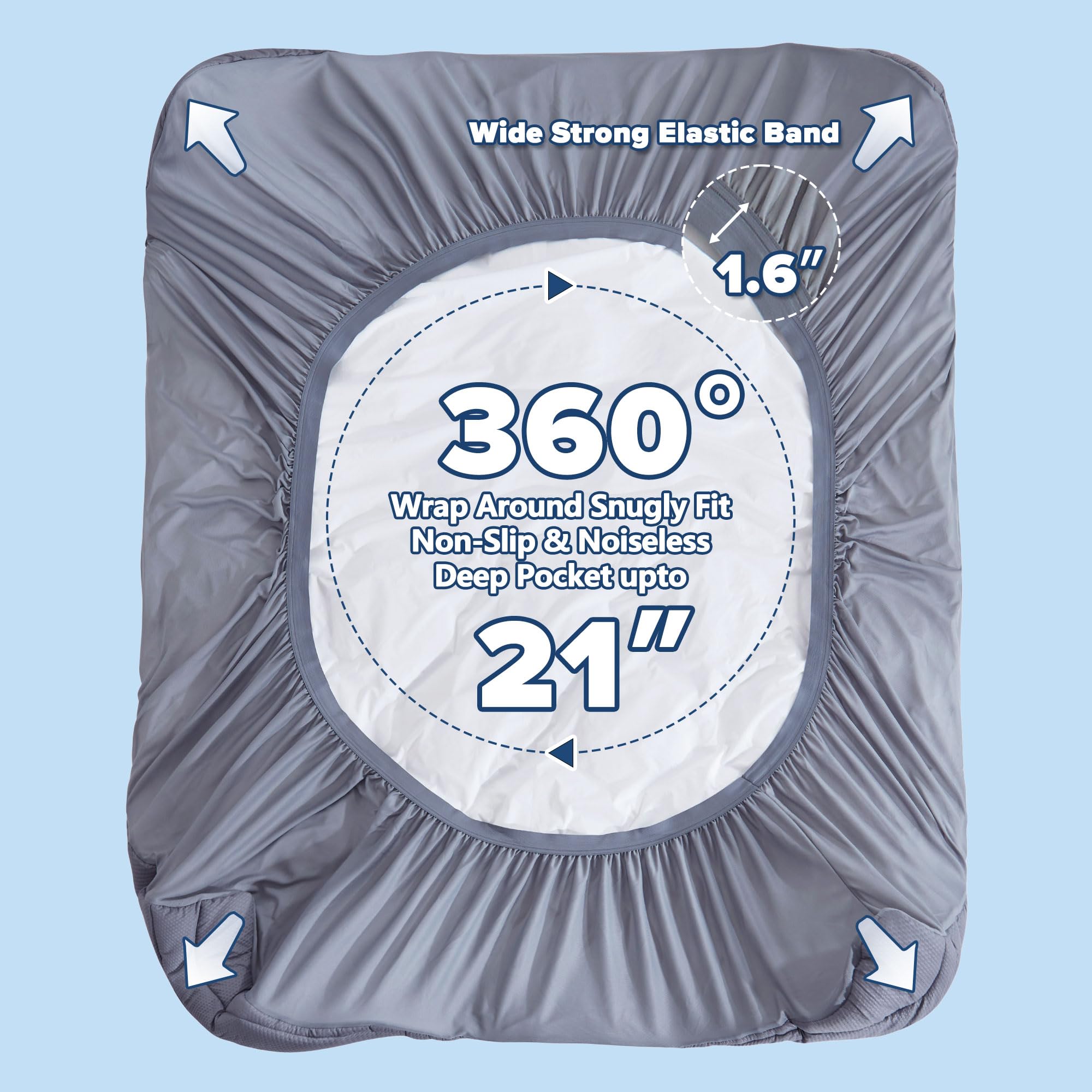 Elven Home détail de la poche extensible 21 po pour un maintien sûr