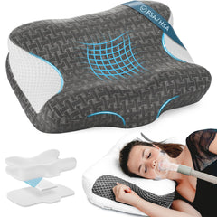 Elviros oreiller face avant montrant forme ergonomique et confort